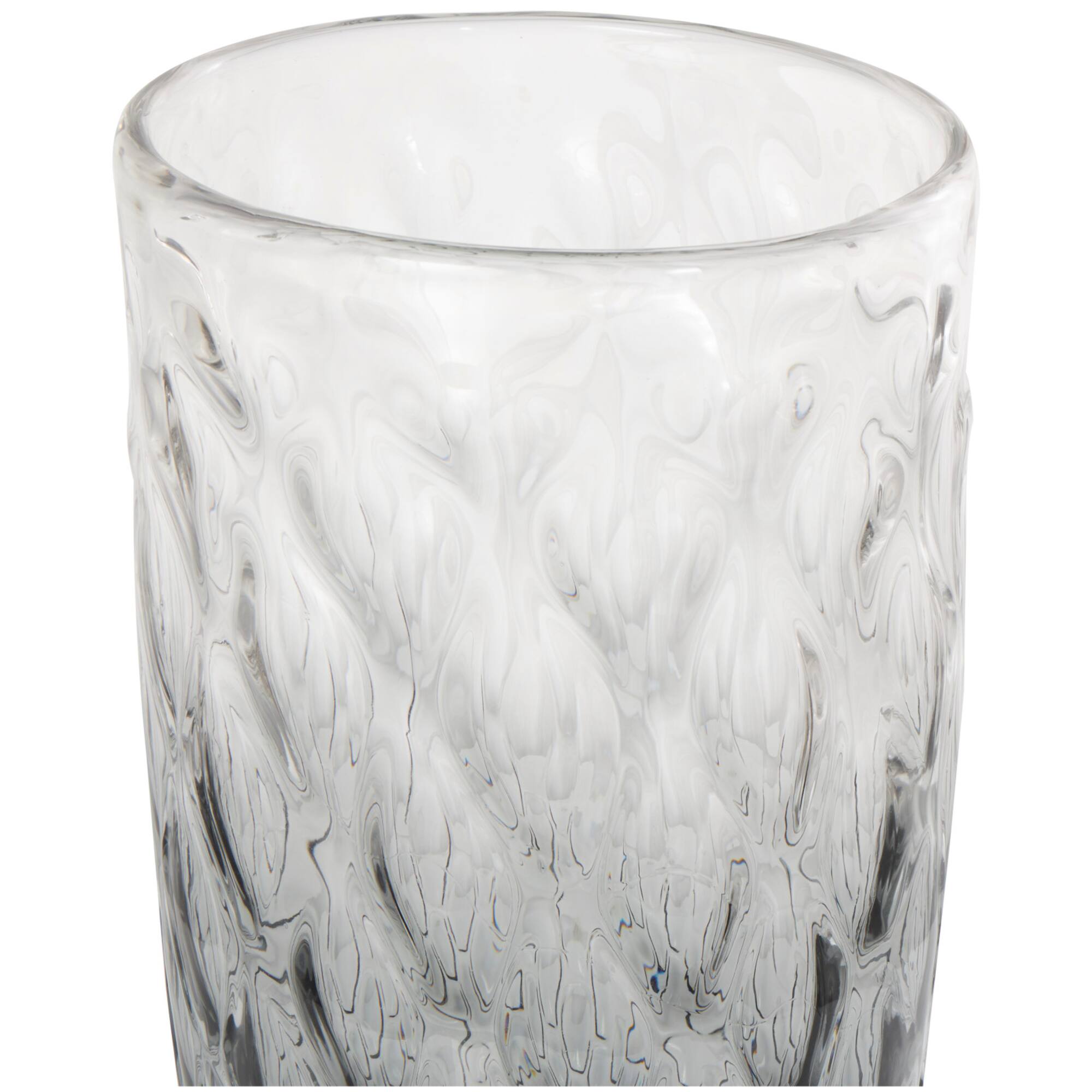 24" Black Ombre Handmade Glass Vase